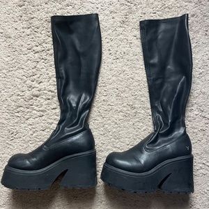 WINDSOR SMITH FUSE BLACK STRETCH SOCK BOOT